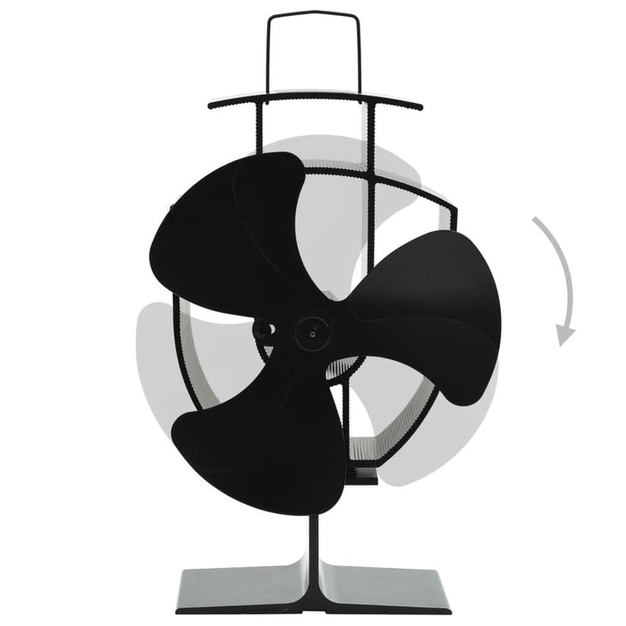 Ventilator de sobă cu alimentare termică, 3 palete, negru - WALTI WALTI