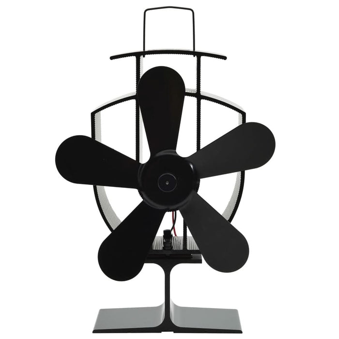 Ventilator de sobă cu alimentare termică, 5 palete, negru - WALTI WALTI