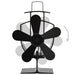 Ventilator de sobă cu alimentare termică, 5 palete, negru - WALTI WALTI