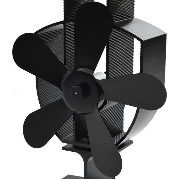 Ventilator de sobă cu alimentare termică, 5 palete, negru - WALTI WALTI