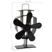 Ventilator de sobă cu alimentare termică, 5 palete, negru - WALTI WALTI