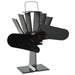 Ventilator de sobă cu alimentare termică, 2 palete, negru - WALTI WALTI
