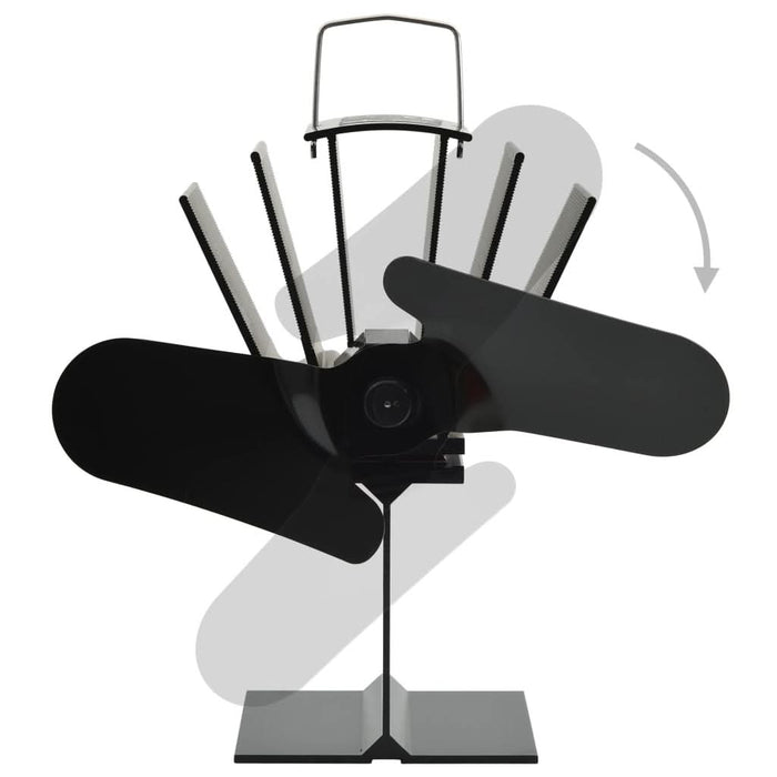 Ventilator de sobă cu alimentare termică, 2 palete, negru - WALTI WALTI