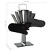 Ventilator de sobă cu alimentare termică, 2 palete, negru - WALTI WALTI