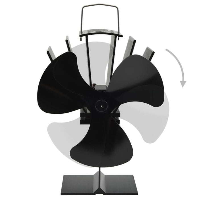 Ventilator de sobă cu alimentare termică, 3 palete, negru - WALTI WALTI