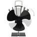 Ventilator de sobă cu alimentare termică, 3 palete, negru - WALTI WALTI