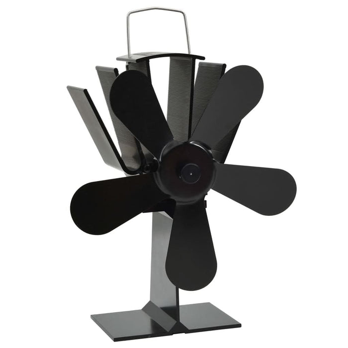 Ventilator de sobă cu alimentare termică, 5 palete, negru - WALTI WALTI