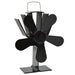 Ventilator de sobă cu alimentare termică, 5 palete, negru - WALTI WALTI