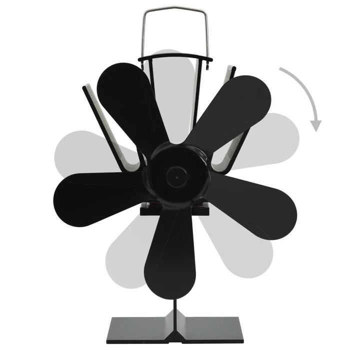 Ventilator de sobă cu alimentare termică, 5 palete, negru - WALTI WALTI