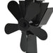 Ventilator de sobă cu alimentare termică, 5 palete, negru - WALTI WALTI