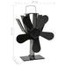 Ventilator de sobă cu alimentare termică, 5 palete, negru - WALTI WALTI