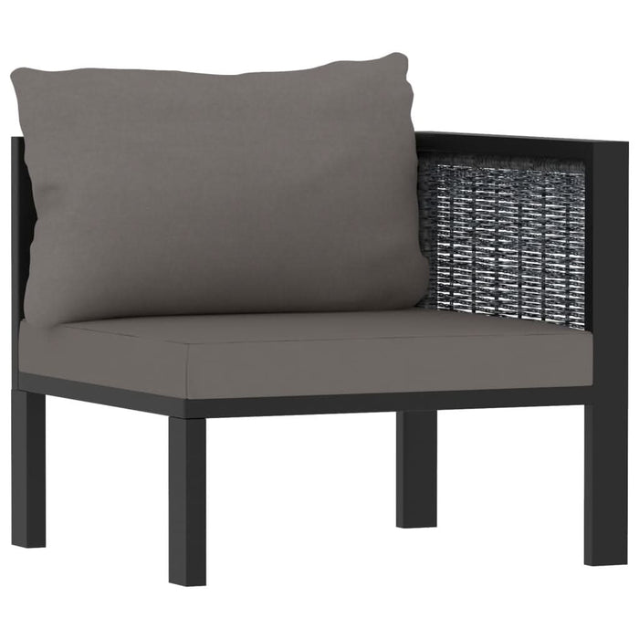 Set mobilier de grădină cu perne, 7 piese, antracit, poliratan - WALTI WALTI