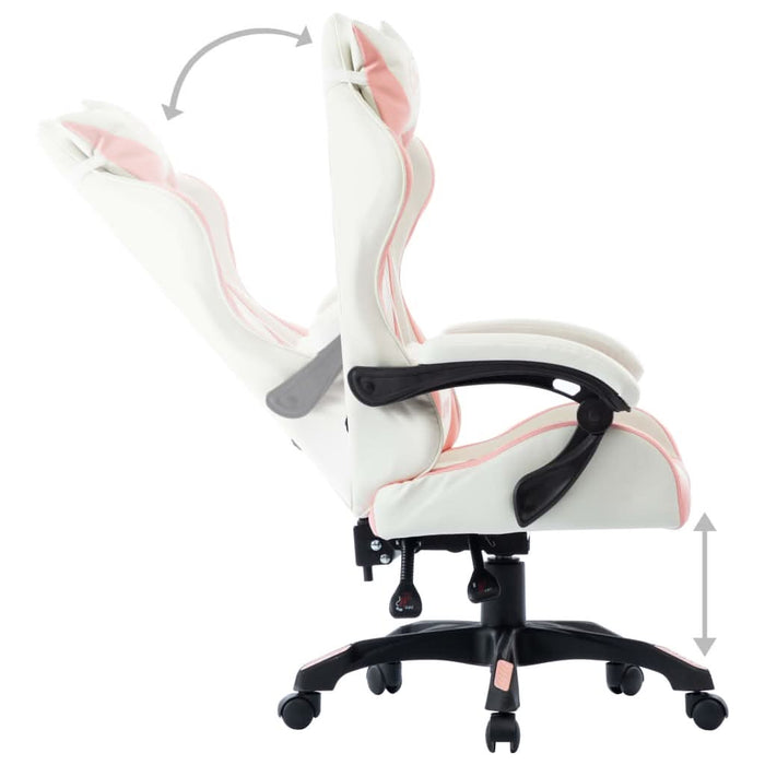Scaun de racing, roz, piele ecologică - WALTI WALTI