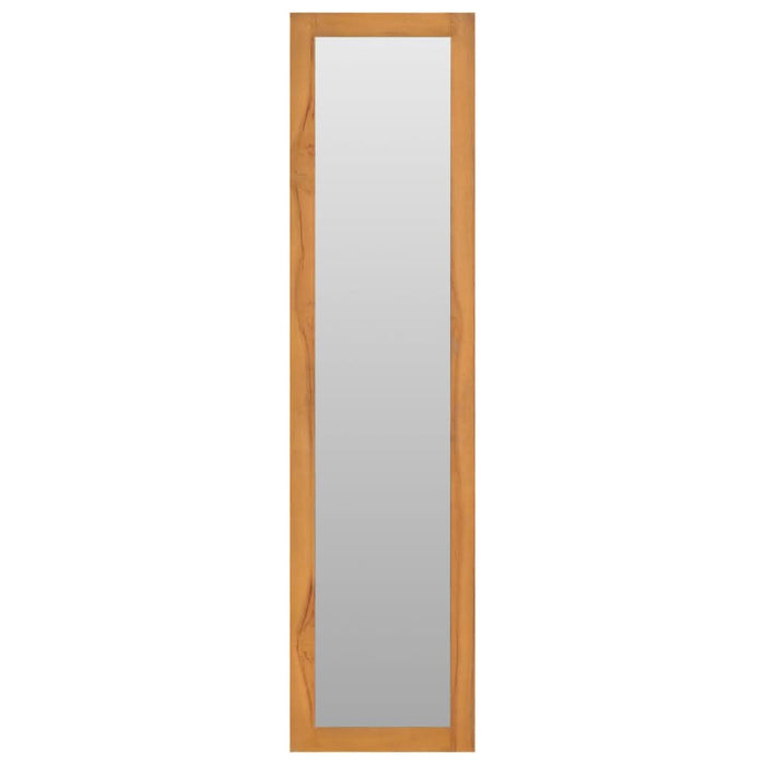 Oglindă de perete cu rafturi, 30x30x120 cm, lemn masiv de tec - WALTI WALTI