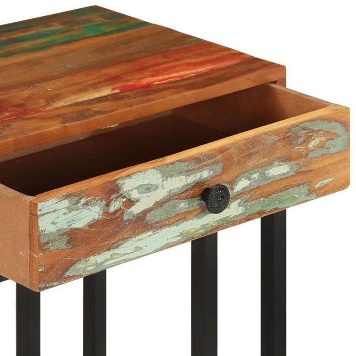 Masă laterală formă U, 45 x 30 x 61 cm, lemn masiv reciclat - WALTI WALTI