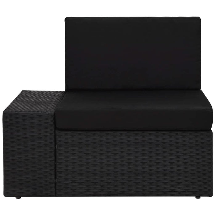Set mobilier de grădină, 5 piese, negru, poliratan - WALTI WALTI