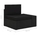 Set mobilier de grădină, 5 piese, negru, poliratan - WALTI WALTI