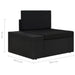 Set mobilier de grădină, 5 piese, negru, poliratan - WALTI WALTI