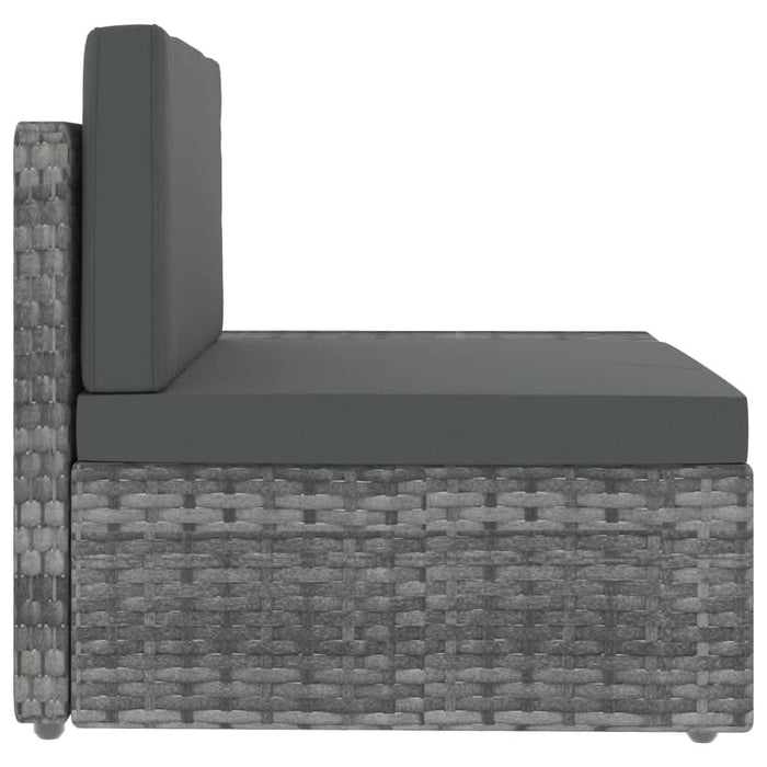 Set mobilier de grădină, 5 piese, gri, poliratan - WALTI WALTI