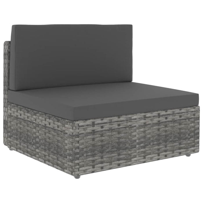 Set mobilier de grădină, 5 piese, gri, poliratan - WALTI WALTI