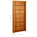 Bibliotecă cu 7 rafturi, 90 x 22,5 x 200 cm, lemn masiv stejar - WALTI WALTI