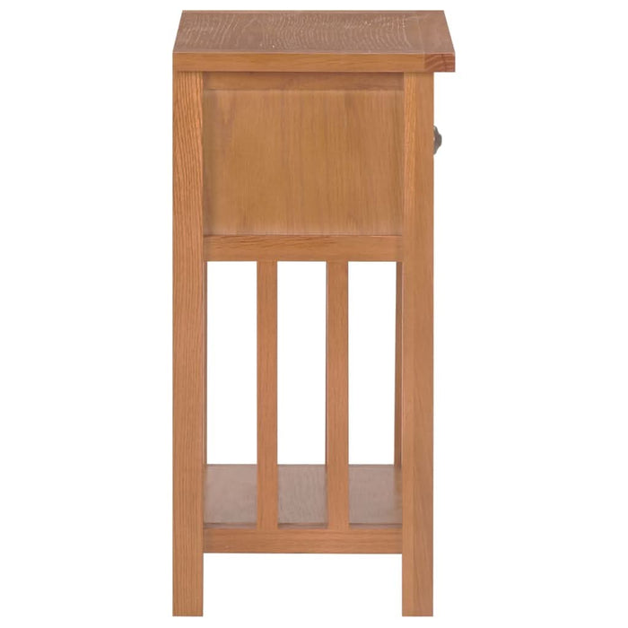 Masă de reviste cu sertar, 35 x 27 x 55 cm, lemn masiv stejar - WALTI WALTI