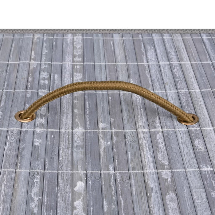 Coș de rufe din bambus cu 2 secțiuni, gri, 72 L - WALTI WALTI