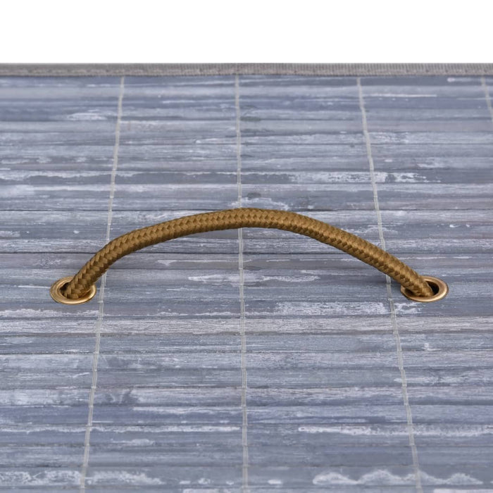 Coș de rufe din bambus cu 2 secțiuni, gri, 100 L - WALTI WALTI