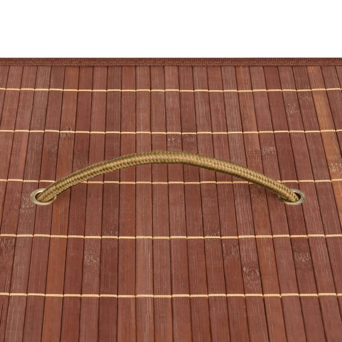 Coș de rufe din bambus cu 2 secțiuni, maro, 72 L - WALTI WALTI