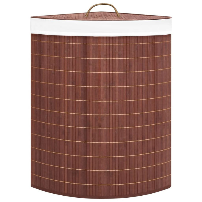 Coș de rufe din bambus de colț, maro, 60 L - WALTI WALTI