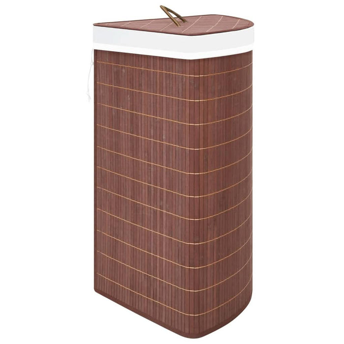 Coș de rufe din bambus de colț, maro, 60 L - WALTI WALTI