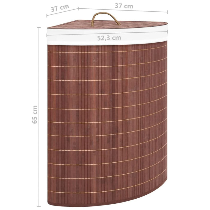 Coș de rufe din bambus de colț, maro, 60 L - WALTI WALTI