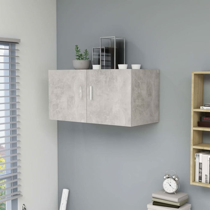 Dulap montat pe perete, gri beton, 80 x 39 x 40 cm, PAL - WALTI WALTI