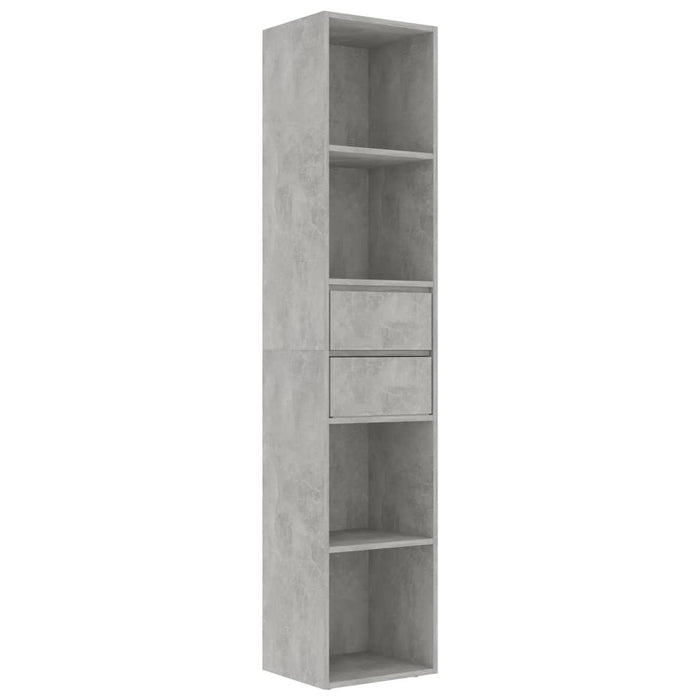 Bibliotecă, gri beton, 36 x 30 x 171 cm, PAL - WALTI WALTI