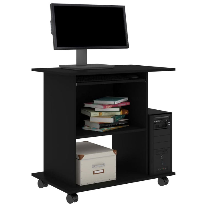 Birou de calculator, negru, 80 x 50 x 75 cm, PAL - WALTI WALTI