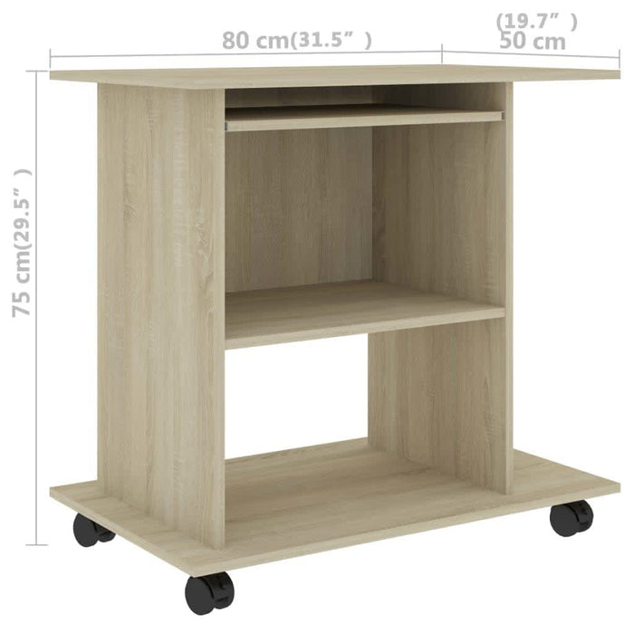 Birou de calculator, stejar Sonoma, 80 x 50 x 75 cm, PAL - WALTI WALTI