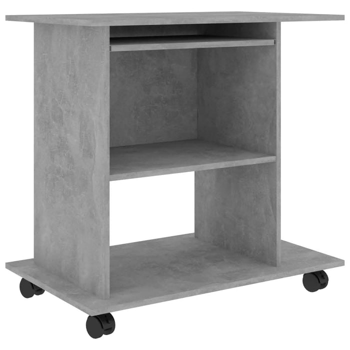 Birou de calculator, gri beton, 80 x 50 x 75 cm, PAL - WALTI WALTI