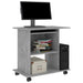 Birou de calculator, gri beton, 80 x 50 x 75 cm, PAL - WALTI WALTI