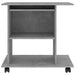 Birou de calculator, gri beton, 80 x 50 x 75 cm, PAL - WALTI WALTI