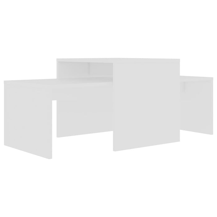 Set măsuțe de cafea, alb, 100x48x40 cm, PAL - WALTI WALTI