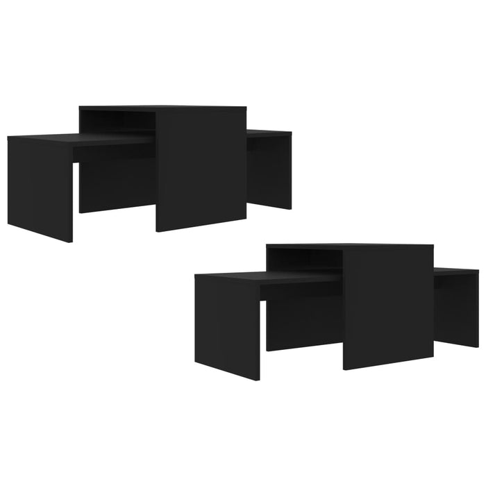 Set măsuțe de cafea, negru, 100x48x40 cm, PAL - WALTI WALTI
