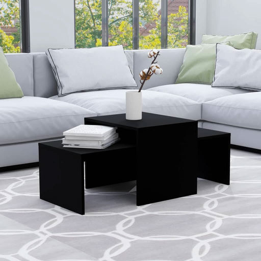 Set măsuțe de cafea, negru, 100x48x40 cm, PAL - WALTI WALTI
