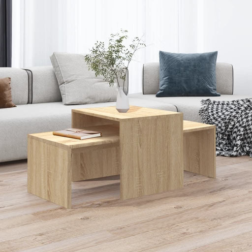 Set măsuțe de cafea, stejar sonoma, 100x48x40 cm, PAL - WALTI WALTI