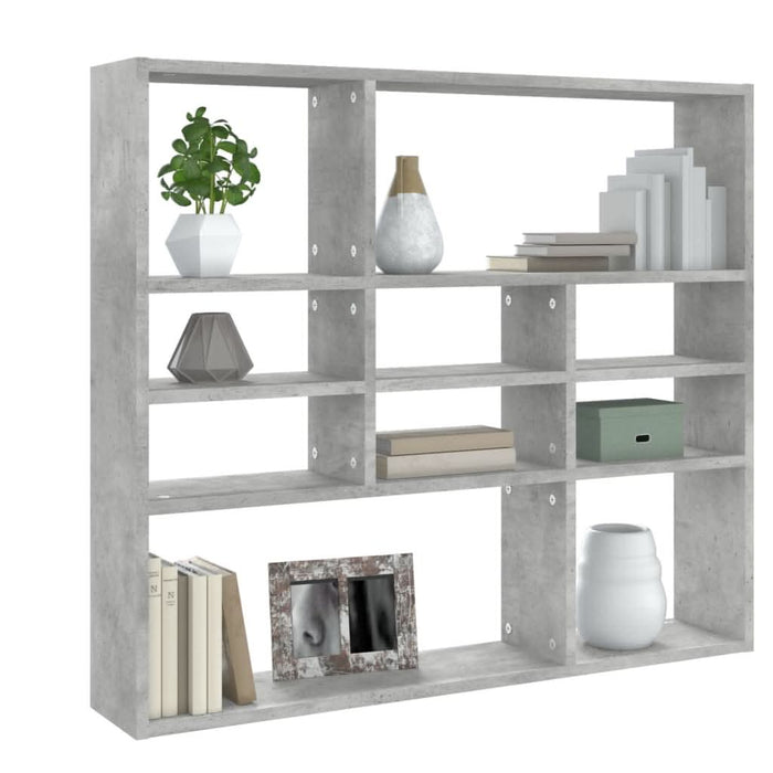 Raft de perete, gri beton, 90 x 16 x 78 cm, PAL - WALTI WALTI