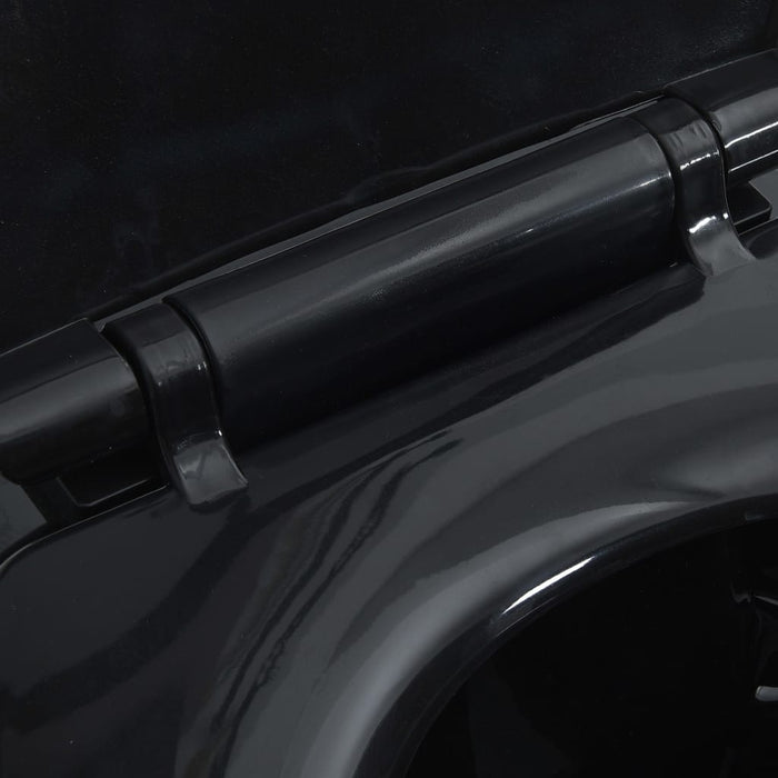 Vas WC fără ramă închidere silențioasă, + 7 cm, negru, ceramică - WALTI WALTI