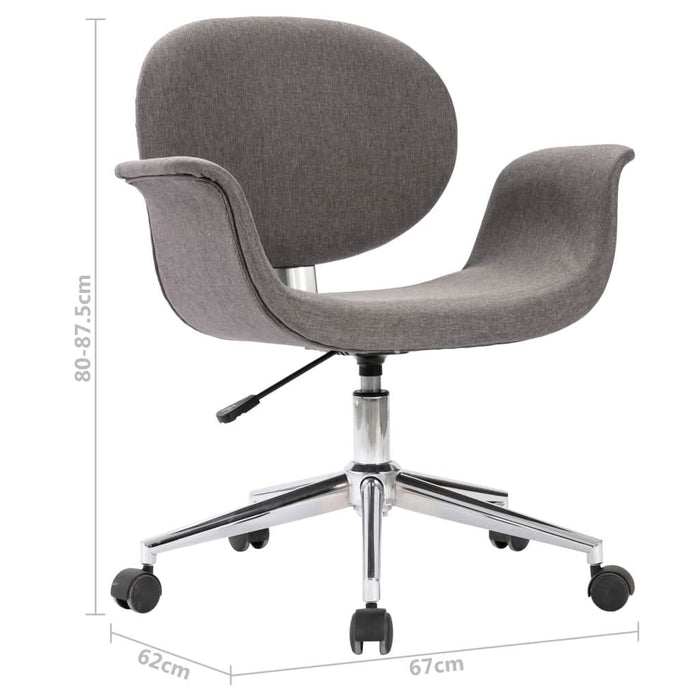 Scaun de birou pivotant, gri, material textil - WALTI WALTI