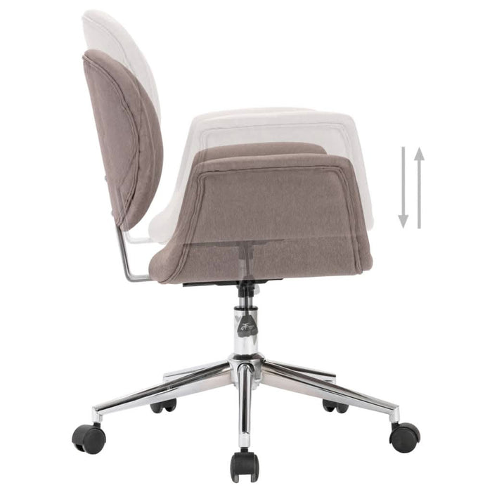 Scaun de birou pivotant, gri taupe, material textil - WALTI WALTI