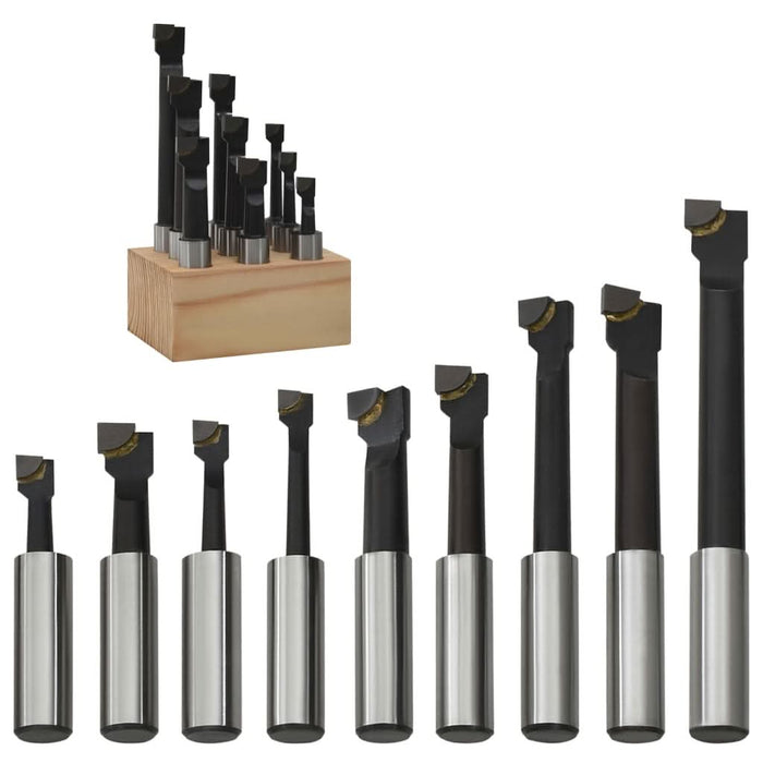 Freze alezare 9 buc. 12 mm cu baza din lemn - WALTI WALTI