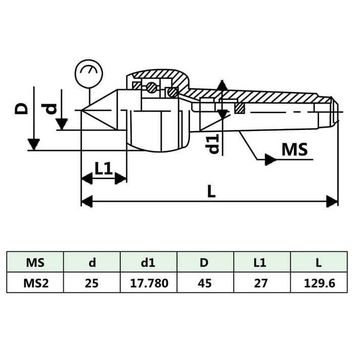 Centru strung rotativ MT2 - WALTI WALTI