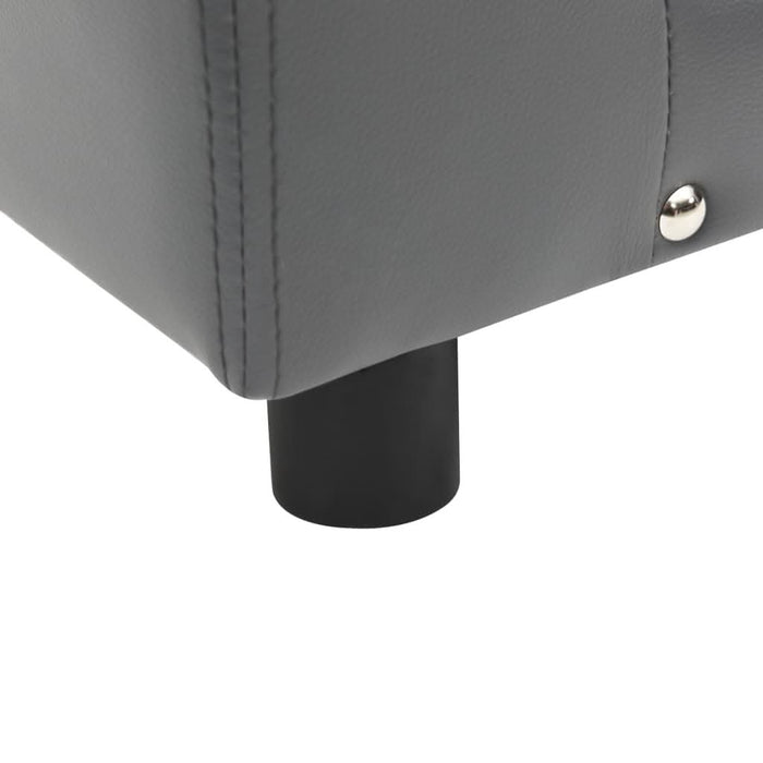 Canapea pentru câini, gri, 81x43x31 cm, pluș & piele ecologică - WALTI WALTI